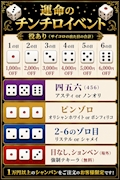🎲運命のチンチロイベント開催‼️