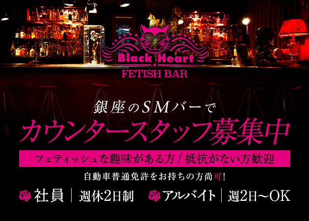 ポケパラ体入 Black Heart・ブラックハート - 銀座のガールズバー男性スタッフ募集