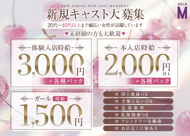 古河・東口パブ/スナック・スナック Mの求人