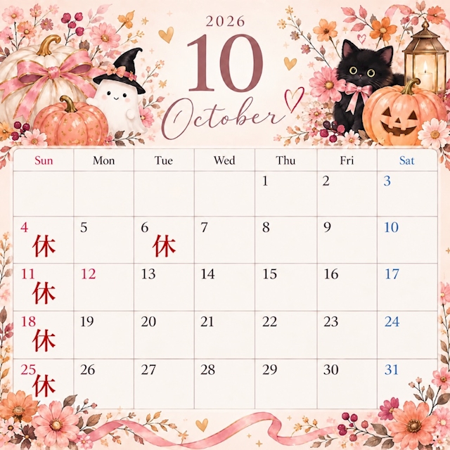 ピックアップニュース 10月のお休み