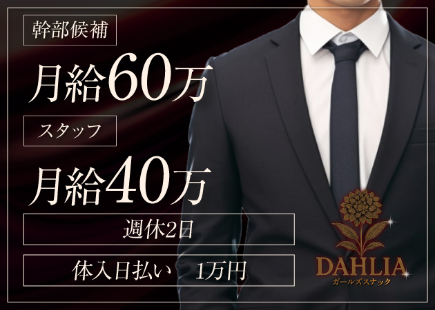 ポケパラ体入 DAHLIA・ダリア - 赤坂・赤坂見附のパブ/スナック男性スタッフ募集