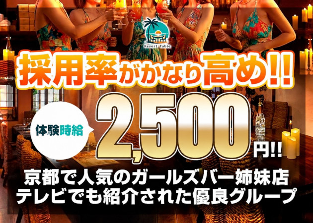 木屋町ガールズバー・Bar Resort Tableの求人