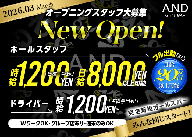 静岡市　両替町のガールズバー求人/アルバイト情報「Girl's Bar A.N.D」