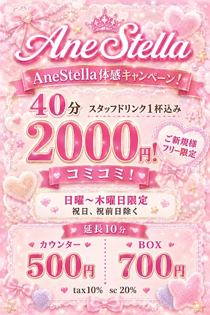 ピックアップニュース AneStella体感キャンペーン‼️