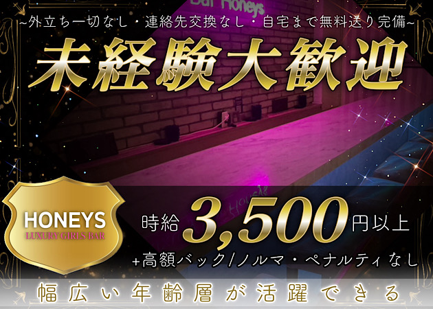 LUXURY GIRLS BAR HONEYS 職種：カウンターレディ