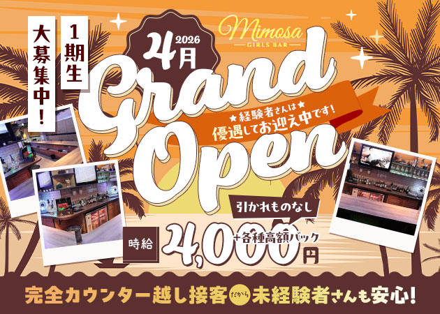 ポケパラ体入 GIRLS BAR Mimosa・ミモザ - 錦糸町のガールズバースタッフ募集
