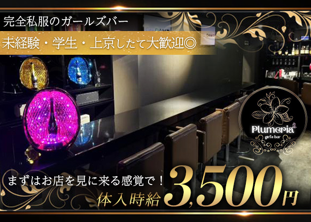 錦糸町駅南口ガールズバー・girl's bar Plumeriaの求人