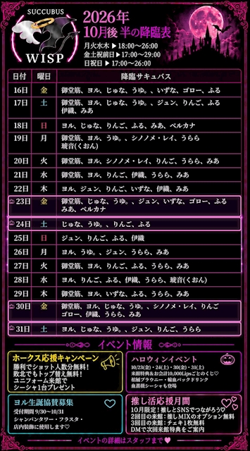 ピックアップニュース 10月後半降臨表
