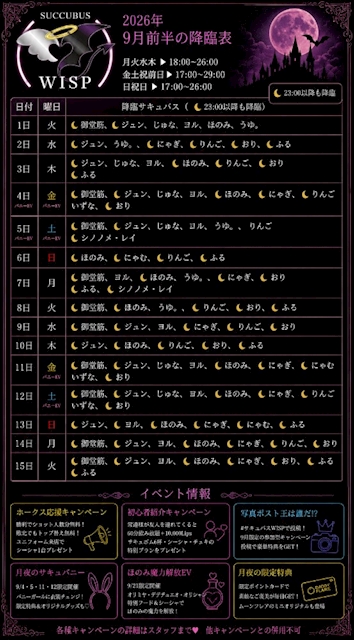ピックアップニュース 😈9月前半降臨予定表😈