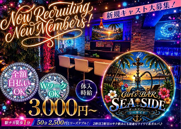 新橋ガールズバー・GIRL'S BAR SEA SIDE～海物語～の求人