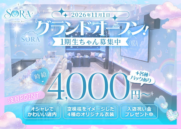 桜木町・野毛ガールズバー・SORA -Concept Bar-の求人