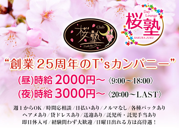 国分町キャバクラ,昼キャバ・Club 桜塾の求人