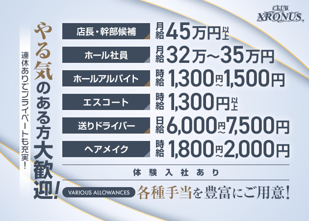 ポケパラ体入 CLUB XRONUS・クロノス - 祖師ヶ谷大蔵のキャバクラスタッフ募集