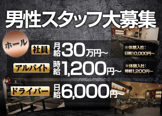 ポケパラ体入 新橋 キャバクラ・エムカルロ男性スタッフ募集