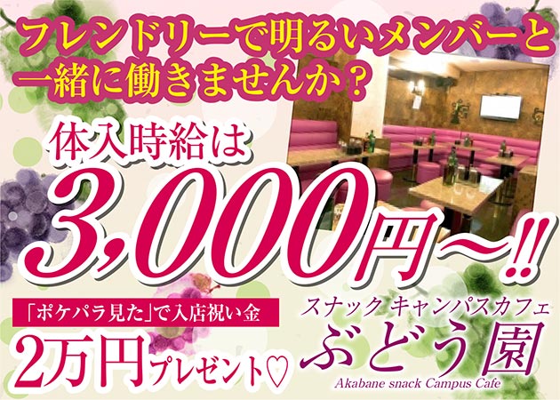 キャンパスカフェぶどう園 職種:スナック