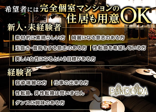 PANDORA 職種:フロアレディ兼ダンサー