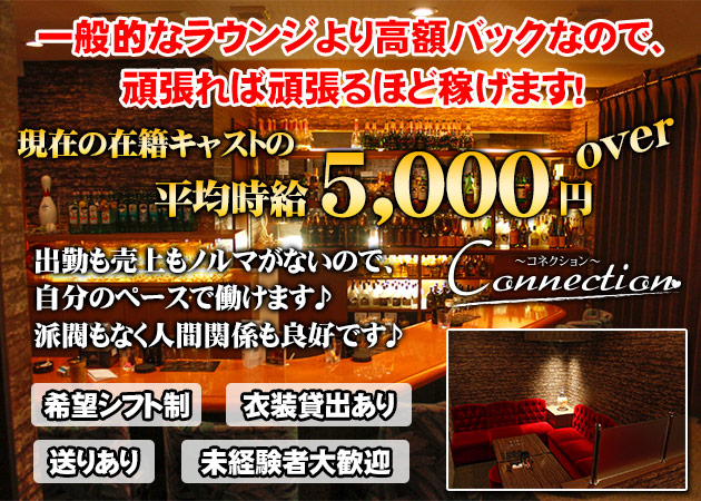 Connection 職種：カウンターレディ
フロアレディ